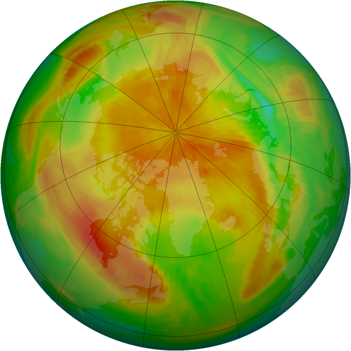 Arctic ozone map for 14 April 2000